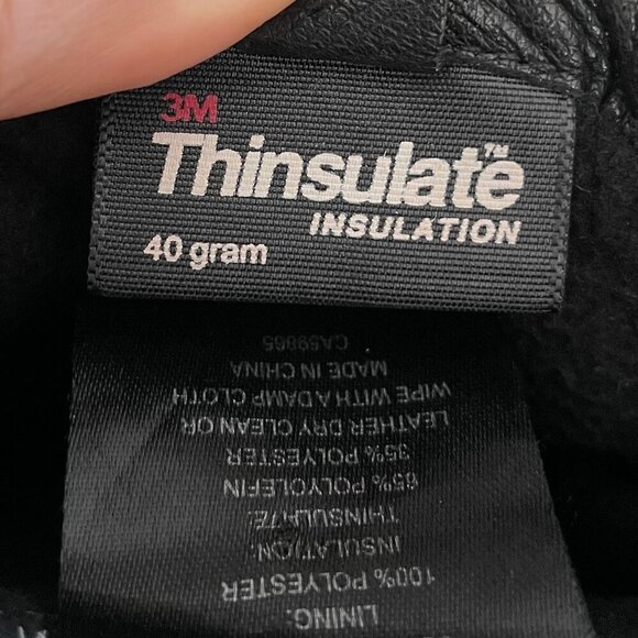Climonix Genuine Leather Thinsulate Insulated Poly Lined Gloves Black Sz L NWOT - Picture 6 of 8